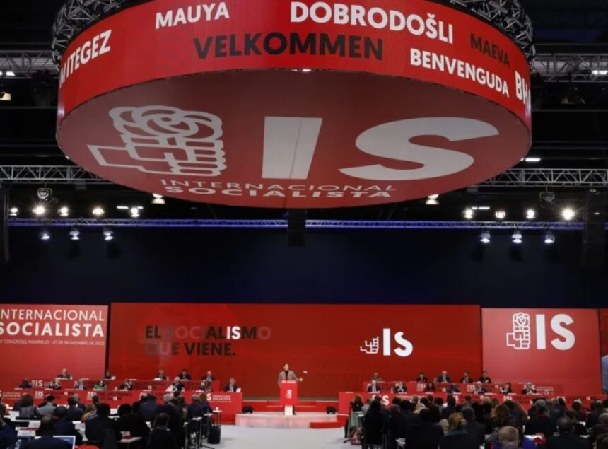 El presidente del Gobierno y secretario general del PSOE, Pedro Sánchez, en el Congreso de la Internacional Socialista, este viernes en Madrid. EFE/Chema Moya