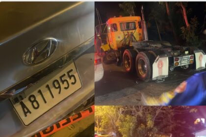 Un muerto y 4 heridos en choque de camión y automóvil en carretera Puerto Plata-Imbert