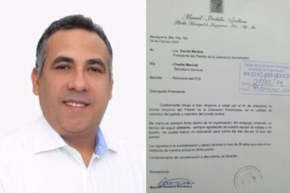 Alcalde de Bayaguana renuncia al PLD y pasa a sumarse a Justicia Social