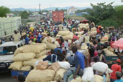 Haitianos se abastecen este domingo de productos alimenticios en RD