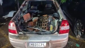 Así quedó el vehículo que explotó cerca de la Cámara de Diputados de Brasil