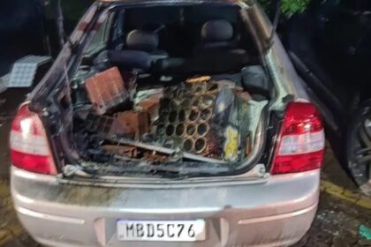 Así quedó el vehículo que explotó cerca de la Cámara de Diputados de Brasil