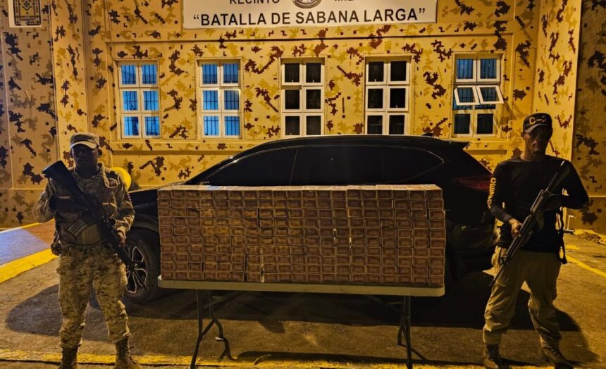 CESFRONT decomisa 40,000 unidades de cigarrillos de una yipeta