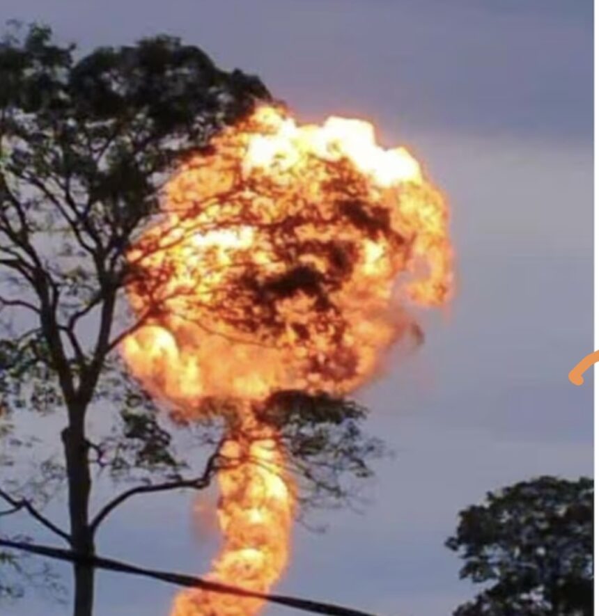 VIDEO: Momento de la erupción de un volcán de lodo en Colombia