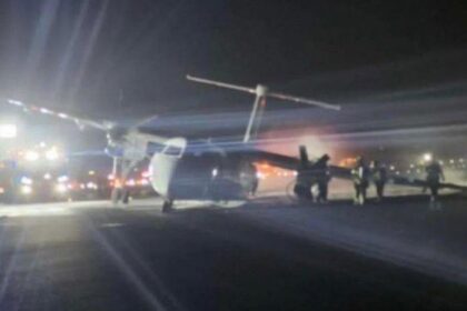 VIDEO: Se incendia un avión de pasajeros tras aterrizaje brusco en Canadá