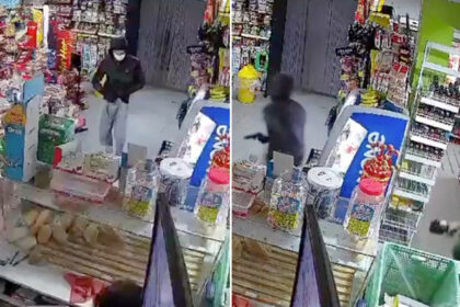 "¡Vete de aquí, desgraciado!": Empleada de una tienda echa a gritos a un ladrón armado (VIDEO)
