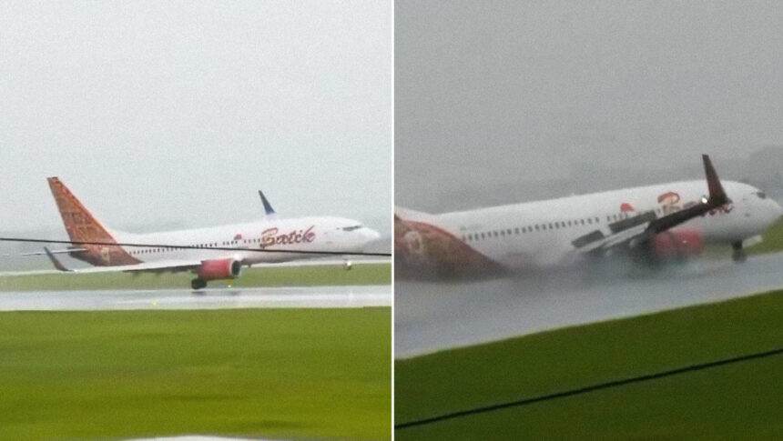 VIDEO: Un avión de pasajeros casi se estrella por mal tiempo