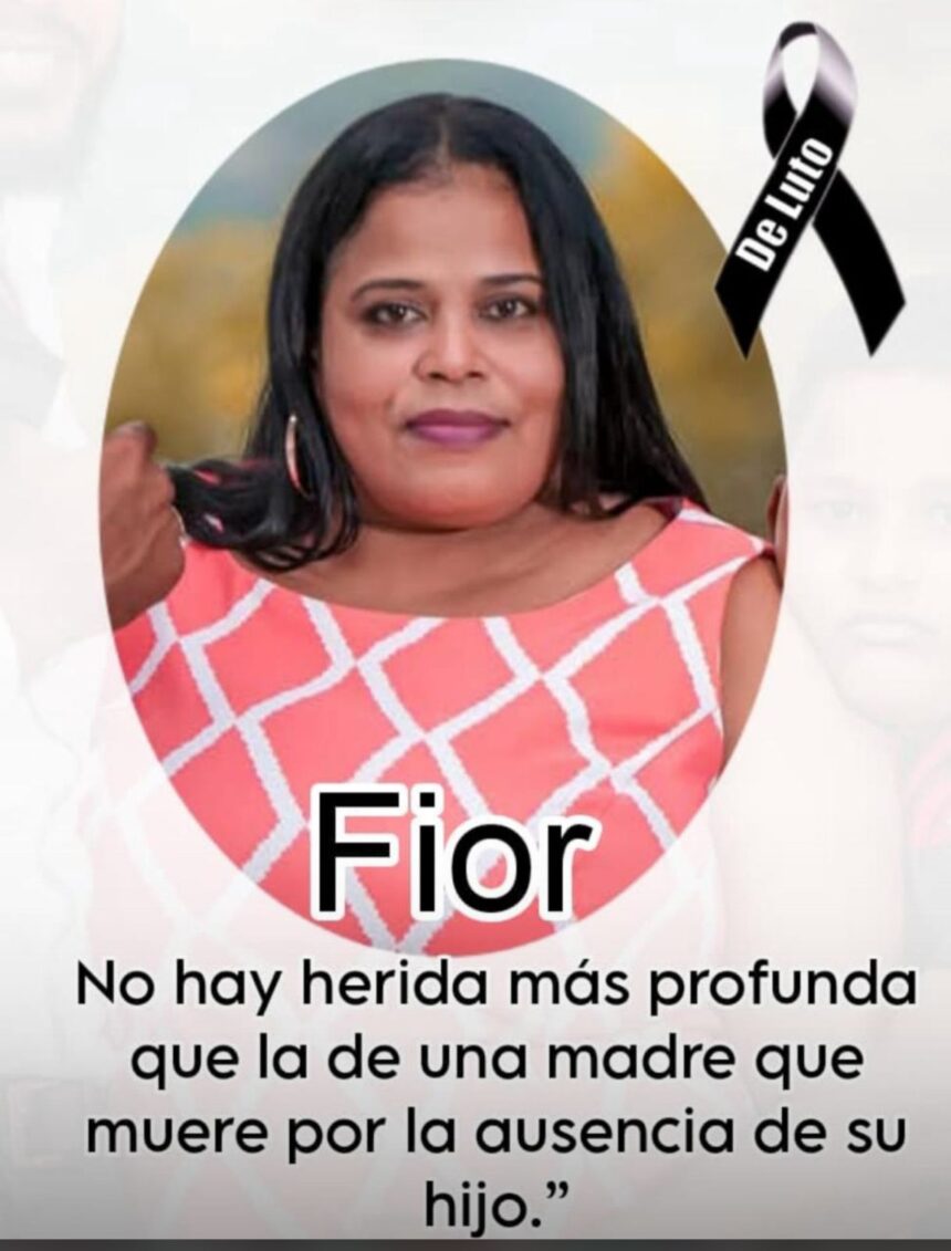 *Fallece Fior, madre del joven ingeniero de Cotuí que murió en Montecristi tras accidente