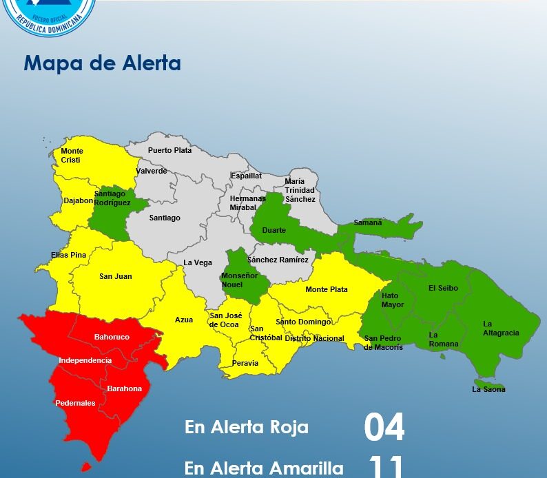 COE eleva a once las provincias en alerta amarilla por los efectos indirectos de Melissa