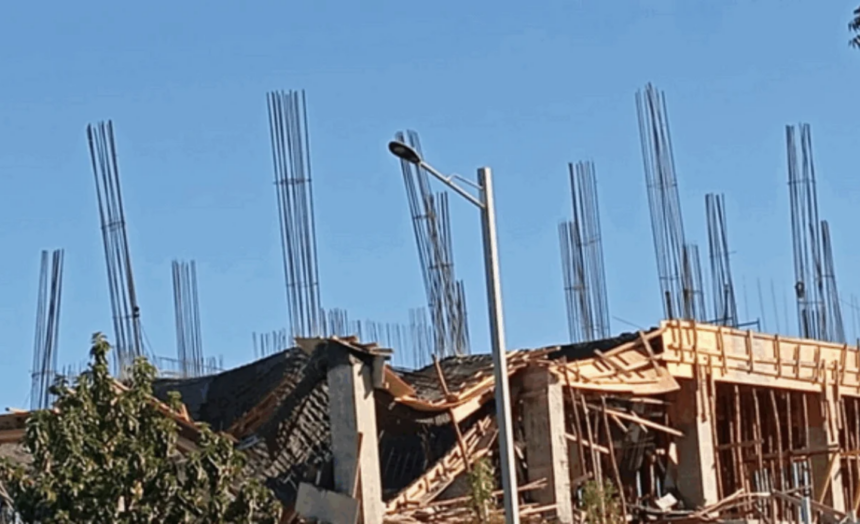 El SNS investiga colapso parcial de techo en hospital se construye en Azua