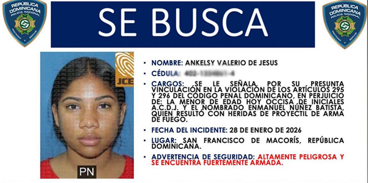 PN activa búsqueda de mujer acusada de matar a su hermana e herir a su cuñado en SFM