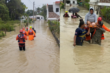Defensa Civil de Puerto Plata reporta rescate de familias afectadas por inundaciones en Sabaneta de Yásica