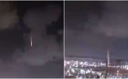 El momento exacto en que un misil cae en Haifa (VIDEO)