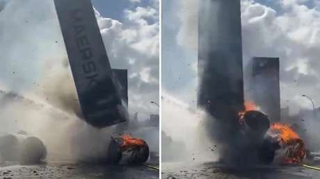 VIDEOS, FOTOS: Contenedores arden en un puerto israelí tras el impacto de un proyectil iraní