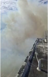Reportan incendio en empresa de plástico detrás de una evasadora de gas en SDE