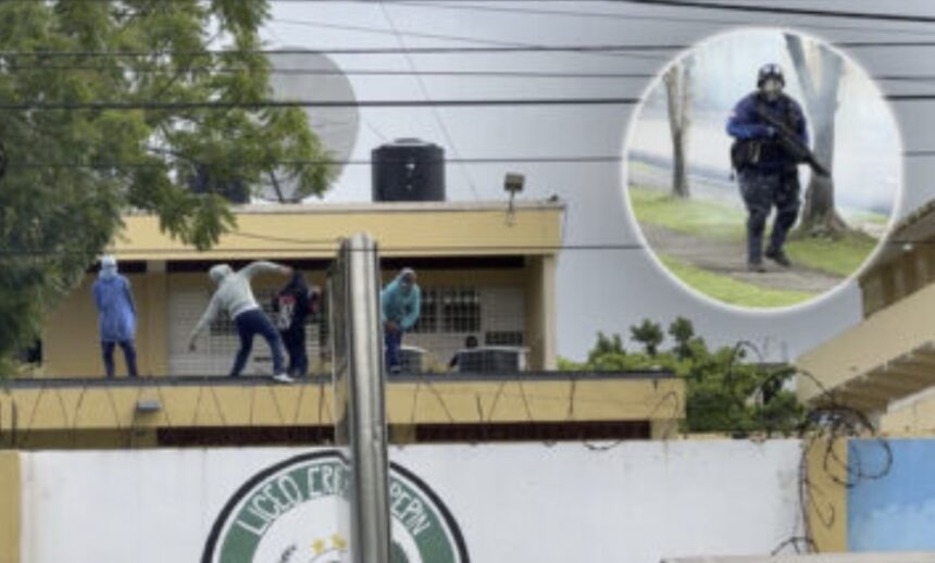 Se movilizan en liceo de SFM exigiendo liberación de dirigentes estudiantiles detenidos