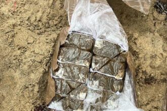 Autoridades ocupan 19 pacas de hachís en costas del municipio Miches
