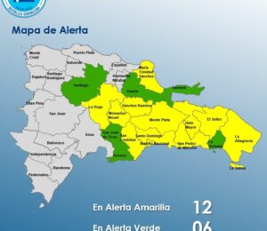 COE eleva a 12 las provincias en alerta amarilla y 6 en verde por fuertes lluvias
