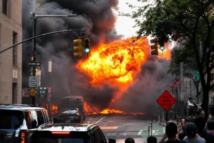 Una explosión registrada la tarde del martes cerca de la emblemática estatua del Charging Bull, en el distrito financiero de Lower Manhattan, generó momentos de pánico y caos entre trabajadores, turistas y peatones que se encontraban en la zona. El incidente ocurrió en plena hora pico, cuando un automóvil se incendió y posteriormente explotó a pocos metros del conocido símbolo de Wall Street, provocando una gran bola de fuego y una densa columna de humo negro que cubrió parte del área. Según informaciones del Departamento de Bomberos de Nueva York (FDNY), las unidades de emergencia recibieron el reporte de un vehículo en llamas en las inmediaciones de Broadway y Stone Street, alrededor de las 5:42 de la tarde.