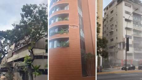 VIDEOS: Daños en edificios tras el fuerte terremoto en Venezuela