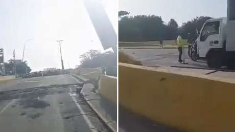 VIDEO: Nueva fuerte réplica daña severamente un puente clave y dificulta el desplazamiento en La Guaira