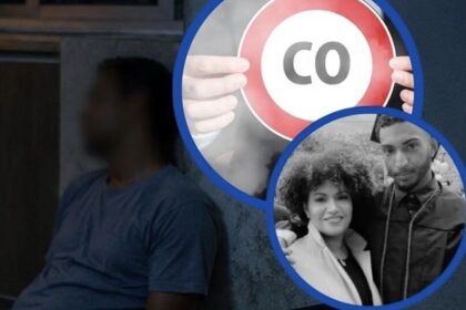 Concentración, en el cuerpo humano, de monóxido de carbono superior al 50-60 % y sus riesgos mortales