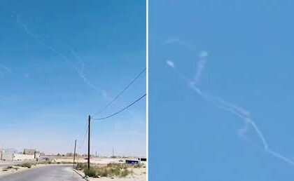 Reportan misiles balísticos iraníes rumbo a una base aérea en Jordania (VIDEOS)