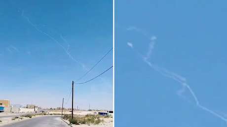 Reportan misiles balísticos iraníes rumbo a una base aérea en Jordania (VIDEOS)