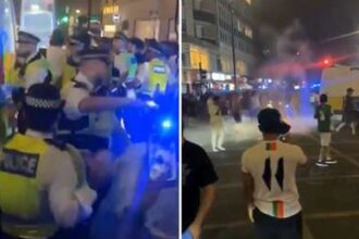 VIDEO: La derrota de Marruecos desata choques en Londres y moviliza a la Policía antidisturbios
