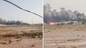 VIDEO: Supuestas imágenes de base estadounidense en llamas en Kuwait ,