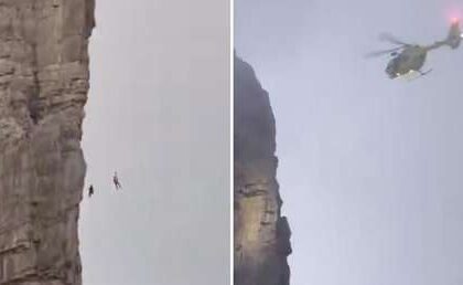 Alpinista queda colgado en el vacío por nueve horas: ¿cómo terminó? (VIDEO)