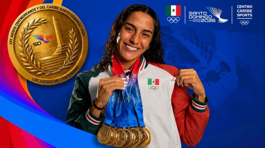 Mexicana Celia Pulido conquista 8 oros y supera en medallas doradas a mayoría de países en Centroamericanos
