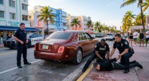 BRUTAL VIDEO: Intenta robarse un auto de lujo con su conductora dentro y sufre las dolorosas consecuencias