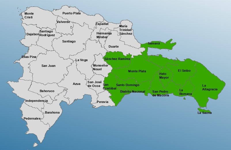 COE mantiene alerta verde en 10 provincias por la incidencia de una onda tropical