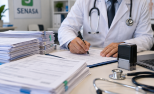 Formularios eran enviados ya preparados y luego formalizados por un médico, según expediente