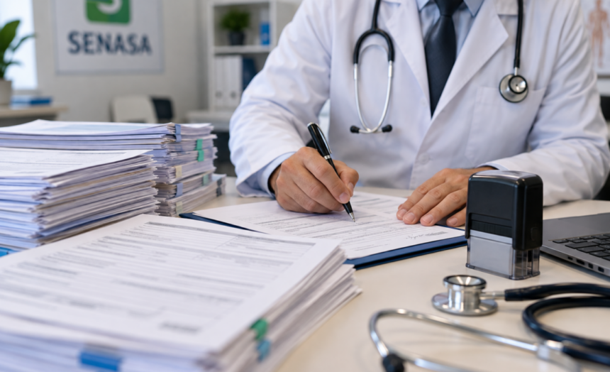 Formularios eran enviados ya preparados y luego formalizados por un médico, según expediente