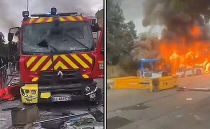 VIDEO: Manifestantes atacan y queman autobuses en masivas protestas estudiantiles en Francia
