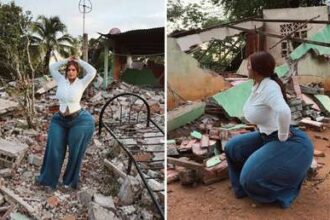 Una 'influencer' es blanco de críticas por posar ante escombros tras terremoto en Panamá