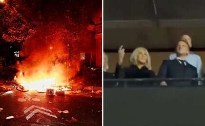 Macron, blanco de memes tras aparecer un video en que disfruta de un 'show' de Celine Dion en víspera de las protestas