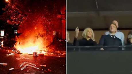 Macron, blanco de memes tras aparecer un video en que disfruta de un 'show' de Celine Dion en víspera de las protestas