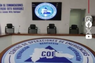 COE coloca 22 provincias en alerta verde por lluvias, tormentas eléctricas y posibles inundaciones