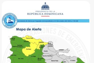 COE aumenta a 8 las provincias y el DN en alerta amarilla y otras 16 en verde